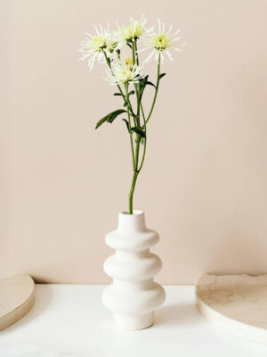 Ribbed Ceramic Vase